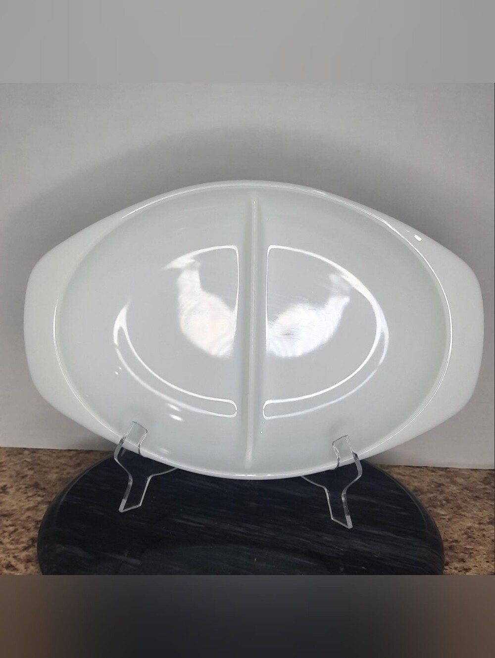 Pyrex White Opal Divided Casserole Dish